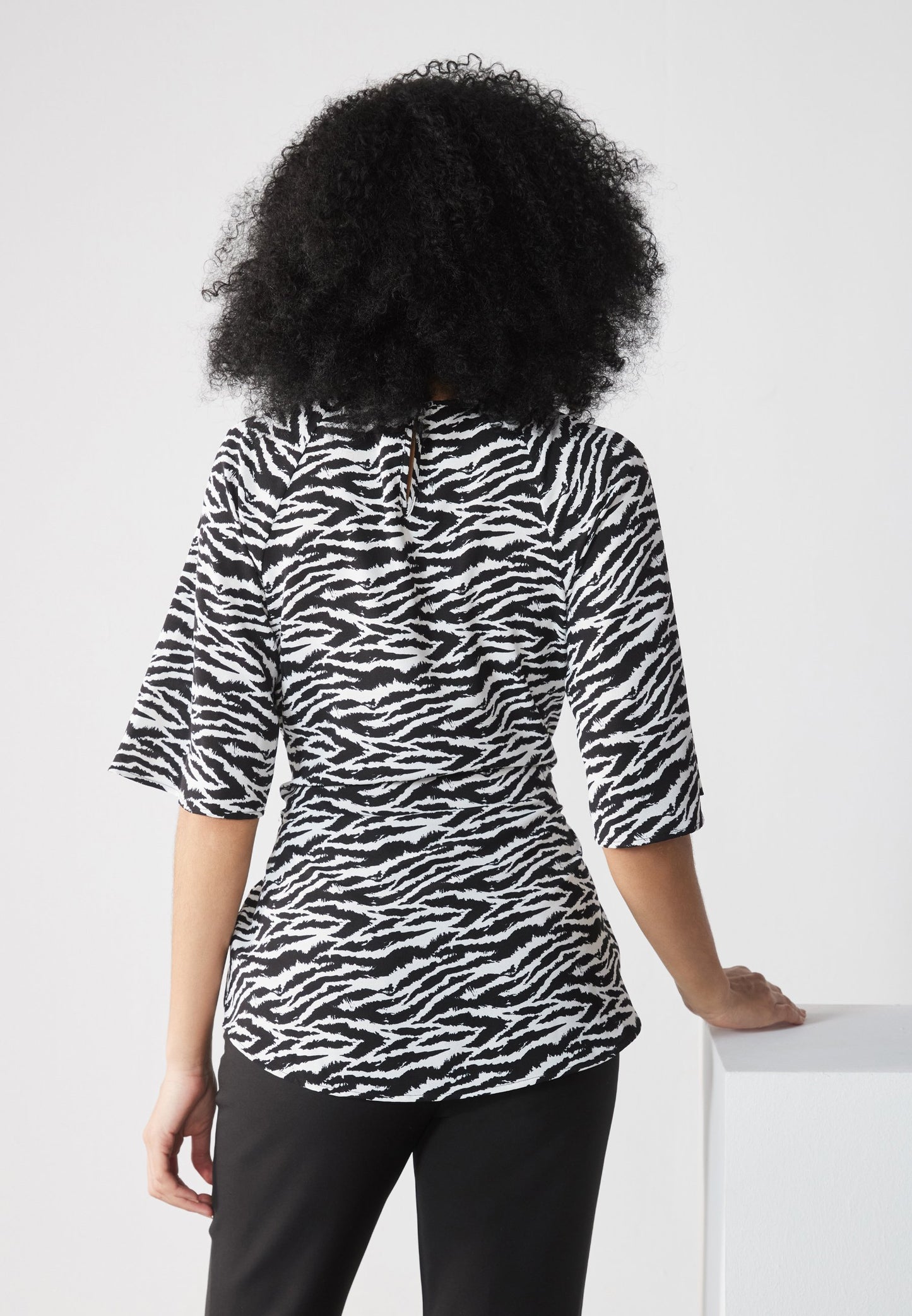 Anna Field Tunic - White,black