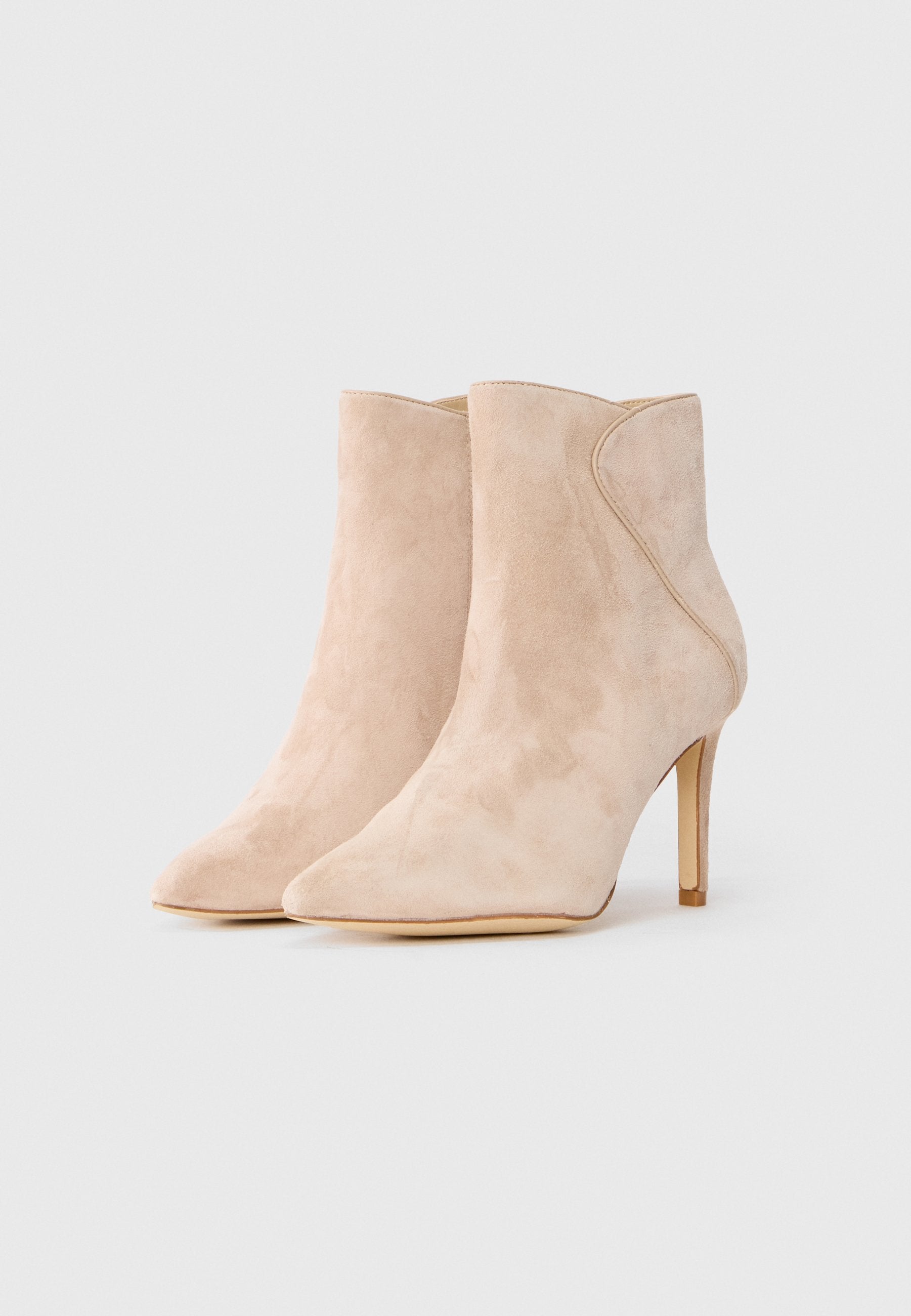 Anna Field LEATHER - High Heeled Ankle Boots - Beige