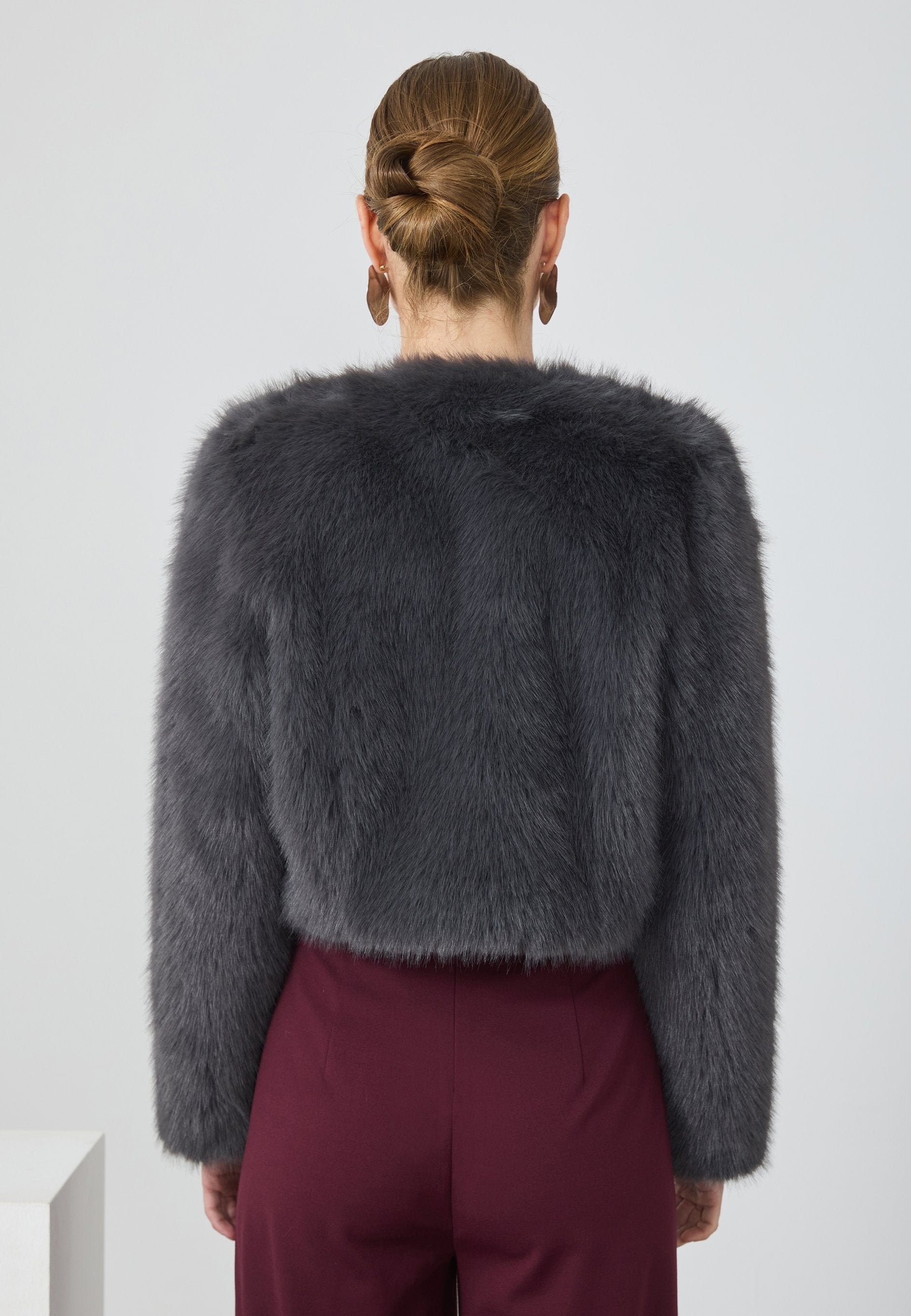 Anna Field CROPPED - Winter Jacket - Grey