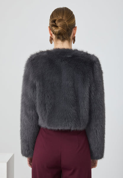 Anna Field CROPPED - Winter Jacket - Grey