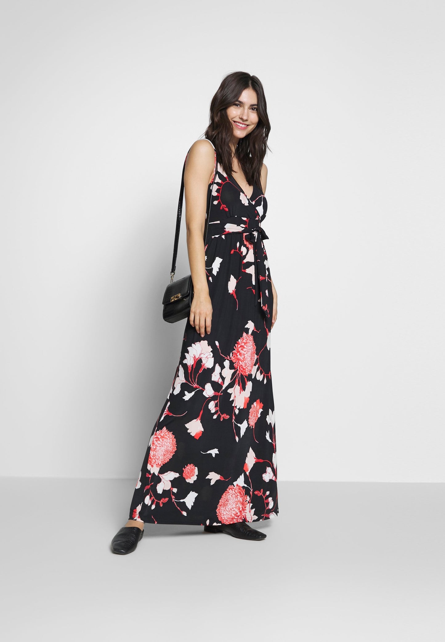 Anna Field Maxi Dress - Black/Pink