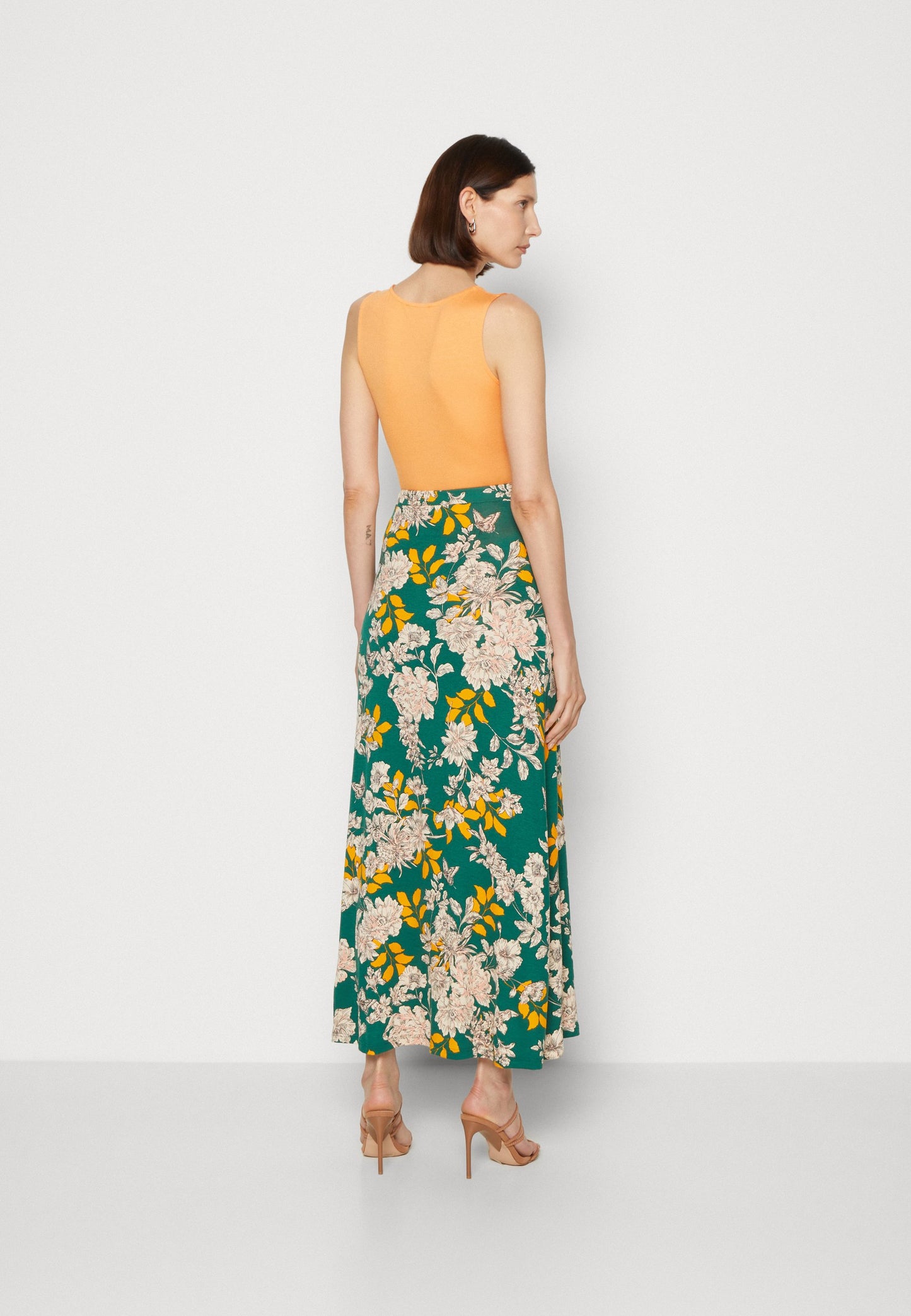 Anna Field Maxi Skirt - Dark Green/Multicoloured