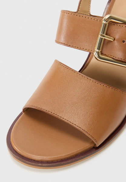 Anna Field LEATHER - High Heeled Sandals - Cognac