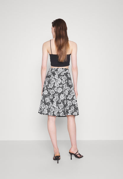  A-Line Skirt - Black/White