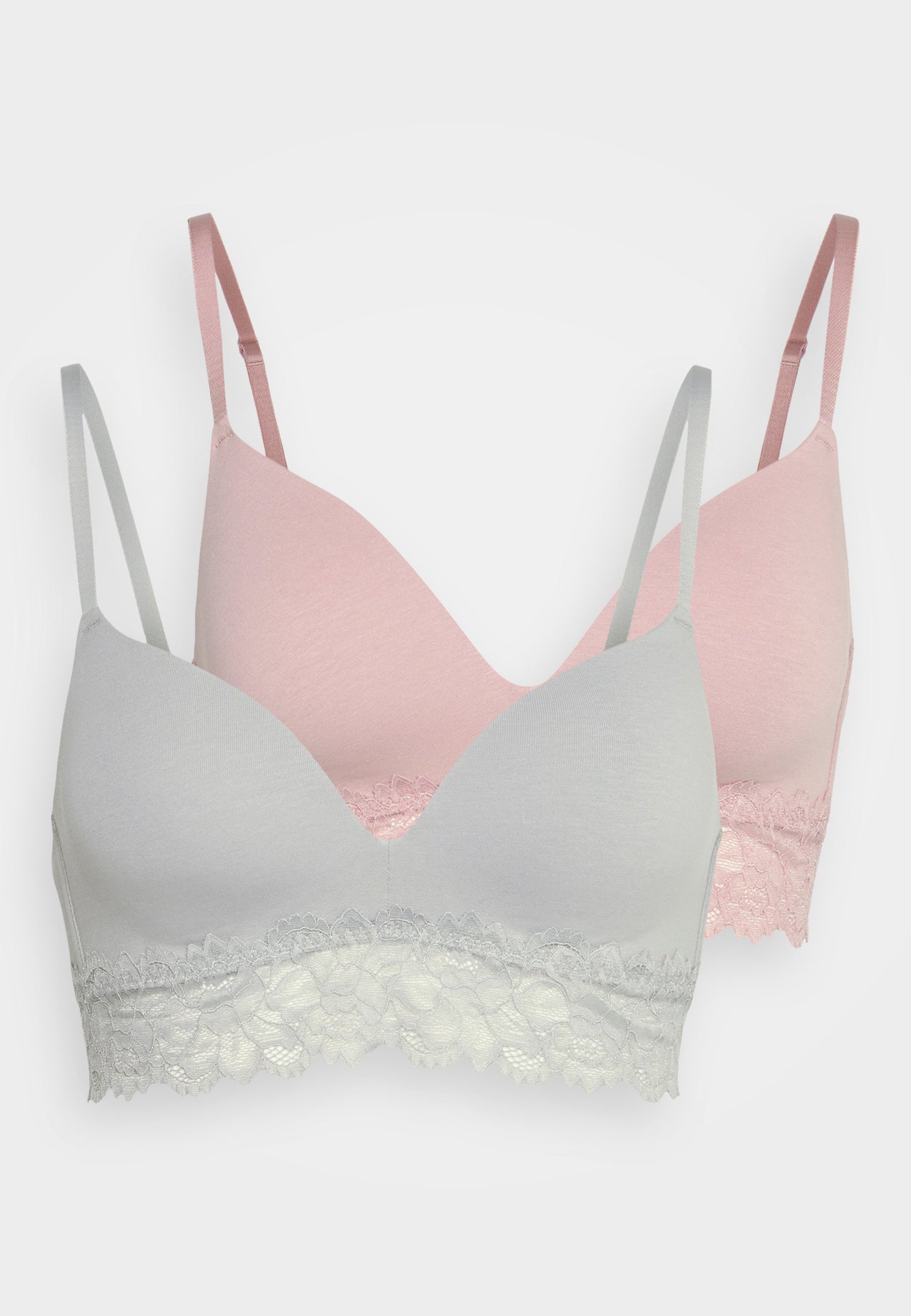 Anna Field 2 Pack - Triangle Bra - Grey/Pink
