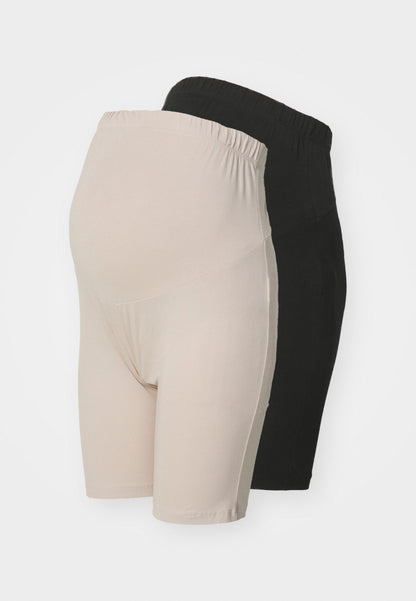  2 PACK - Leggings - Trousers - Black/beige