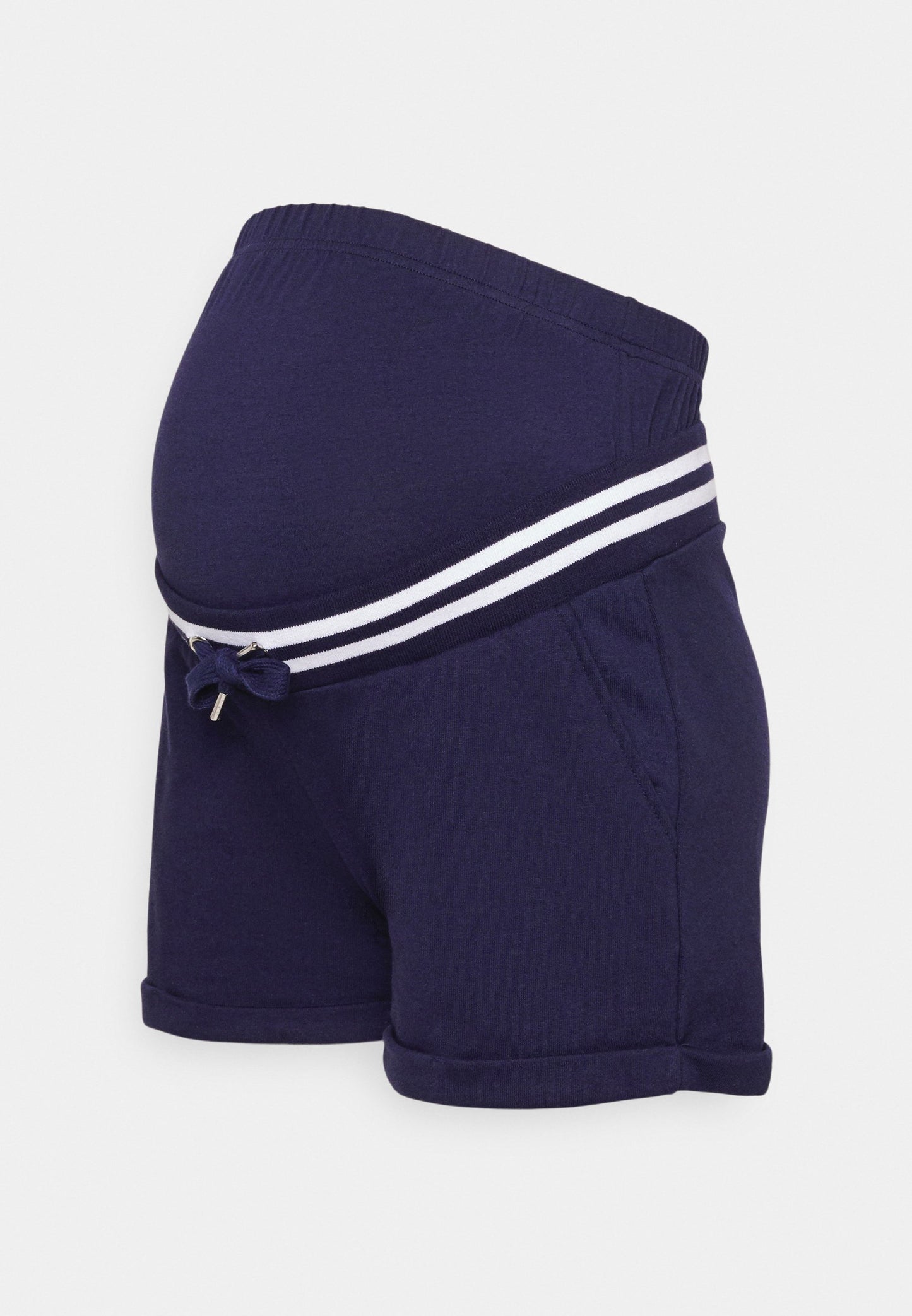  Maternity Detail Waistband Shorts - Shorts -Dark Blue