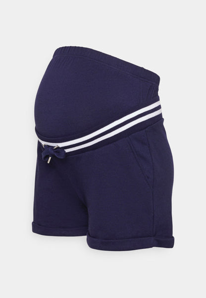  Maternity Detail Waistband Shorts - Shorts -Dark Blue