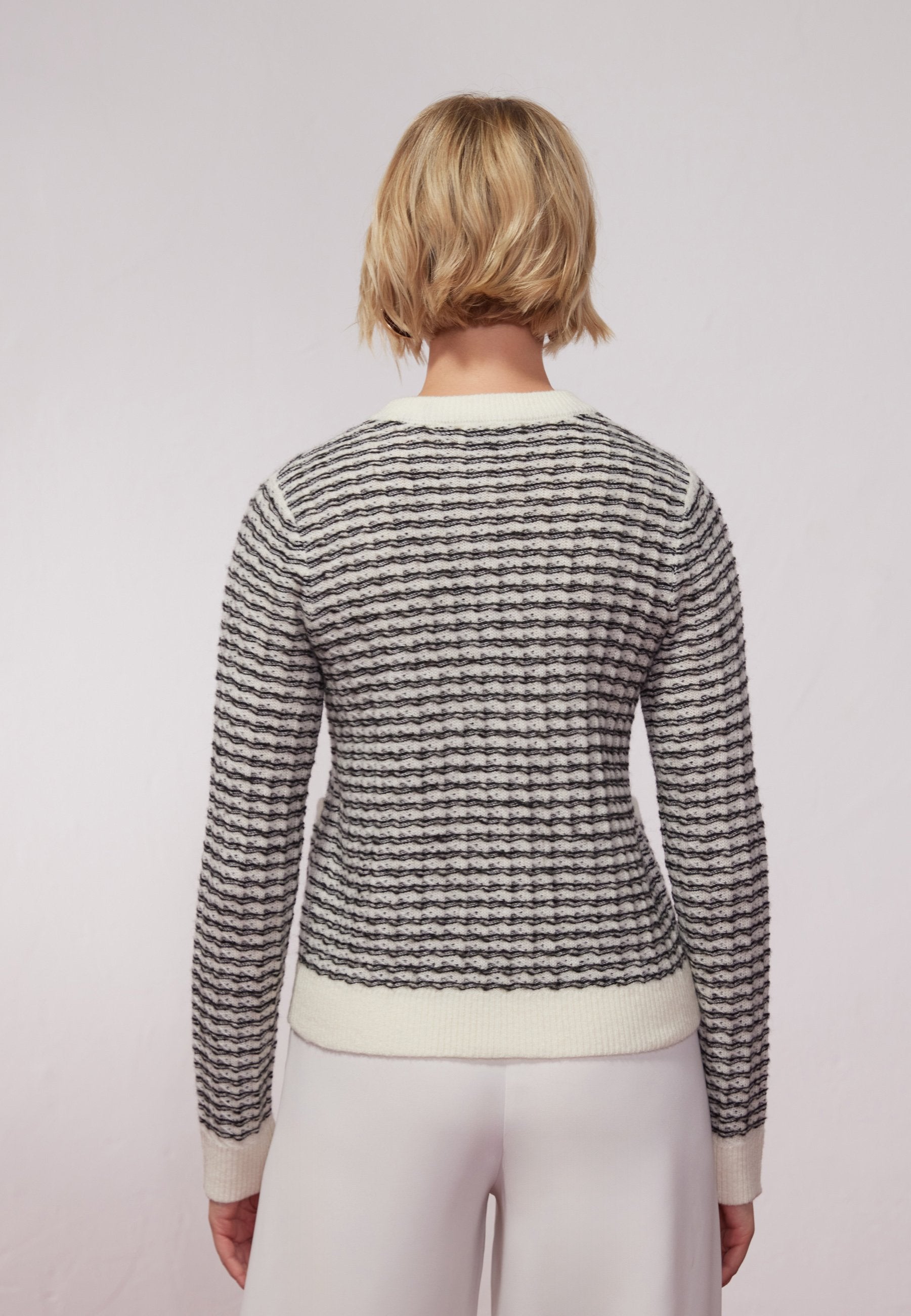 Anna Field Cardigan - Black/off-white