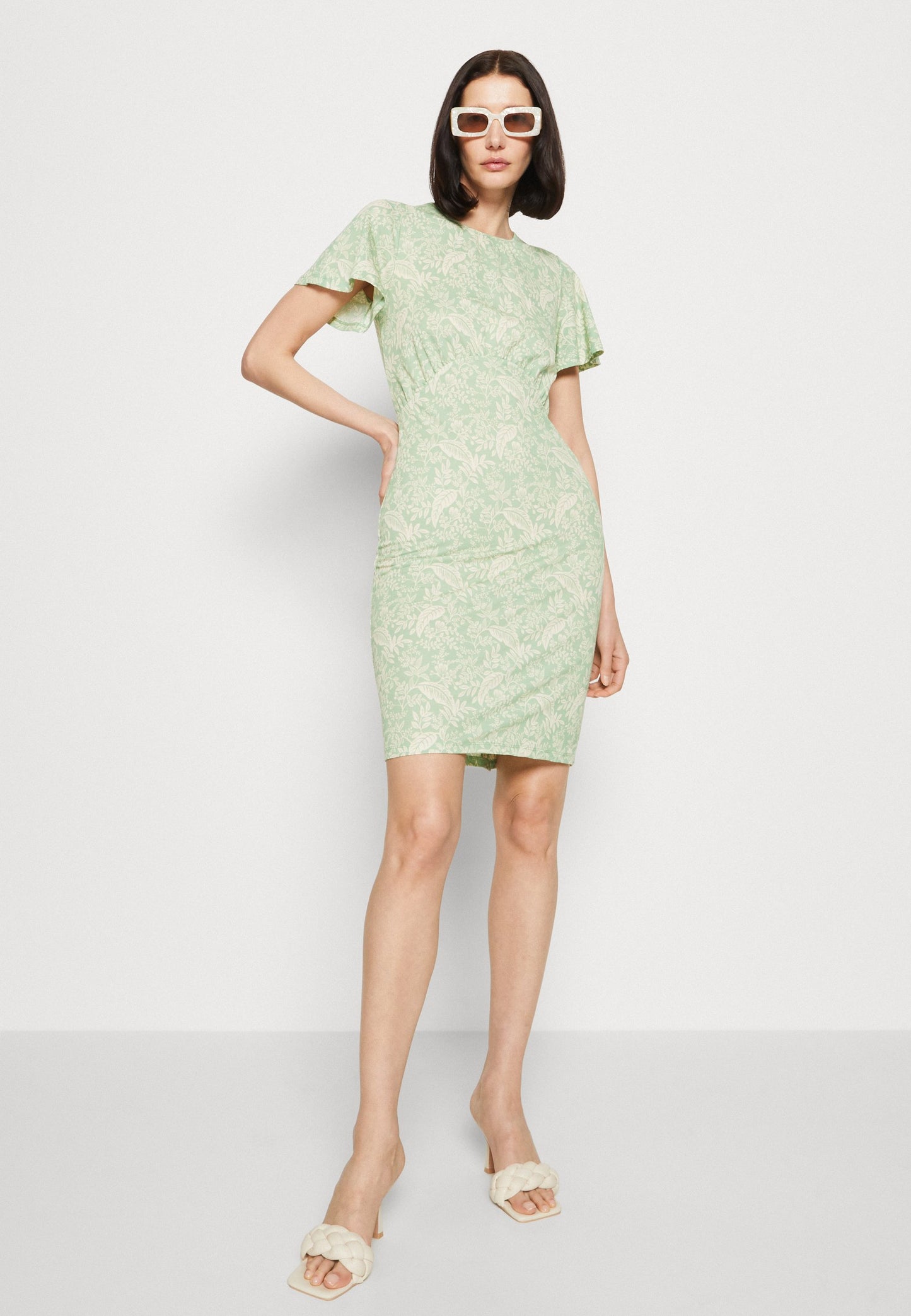 Anna Field Jersey Dress - Green/Light Green