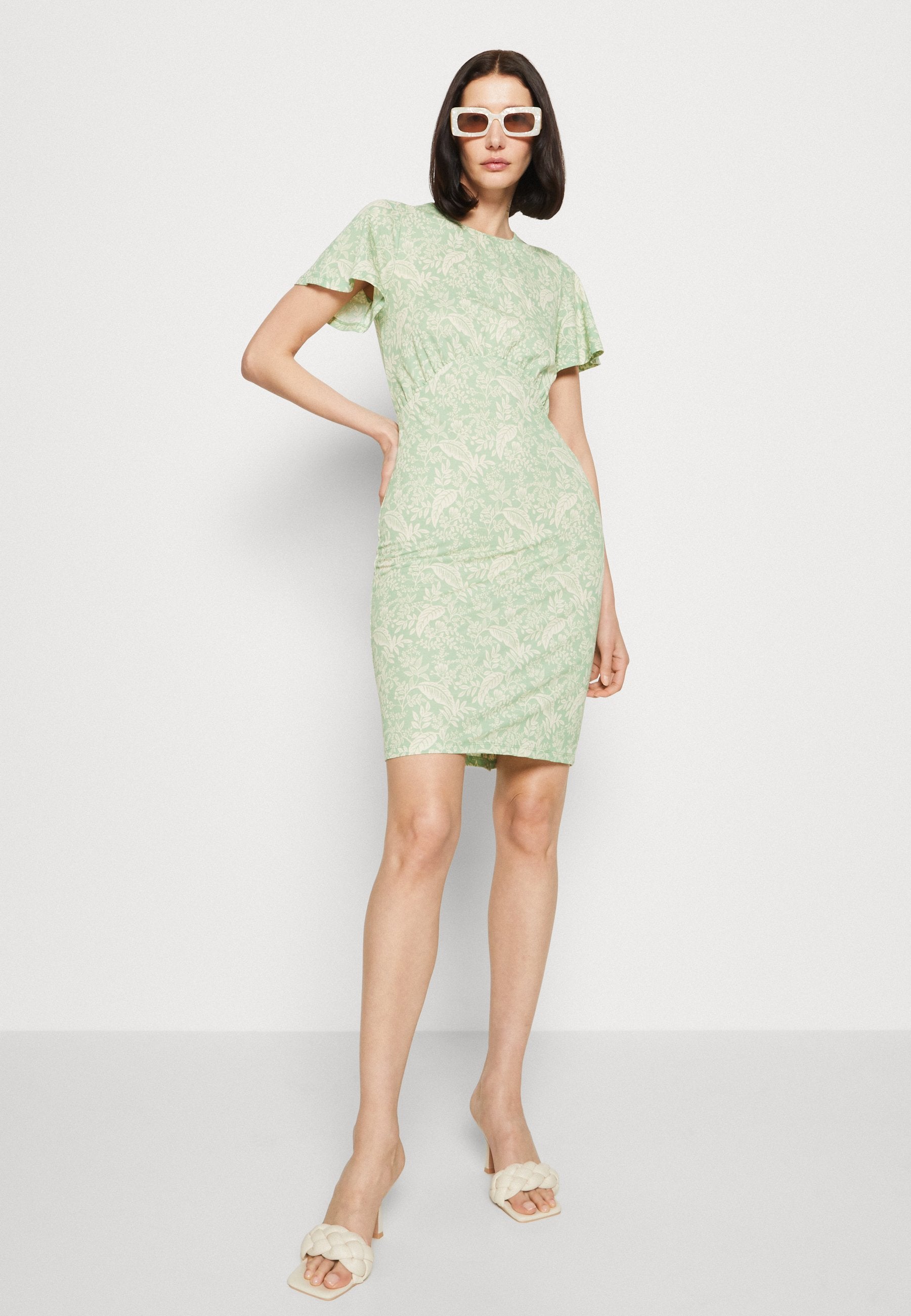 Anna Field Jersey Dress - Green/Light Green