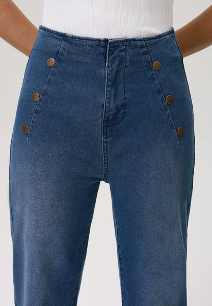 Anna Field Straight Leg Jeans - Mid Blue Wash