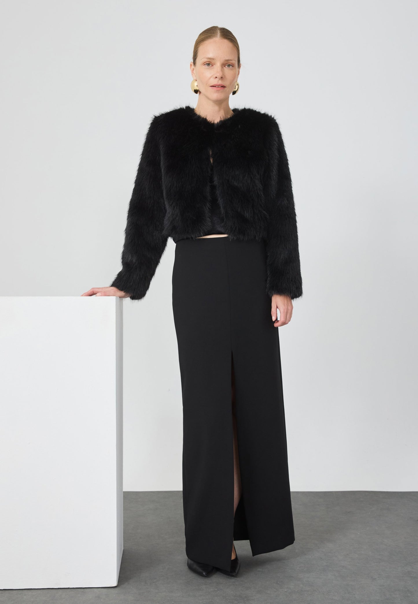 Anna Field CROPPED - Winter Jacket - Black
