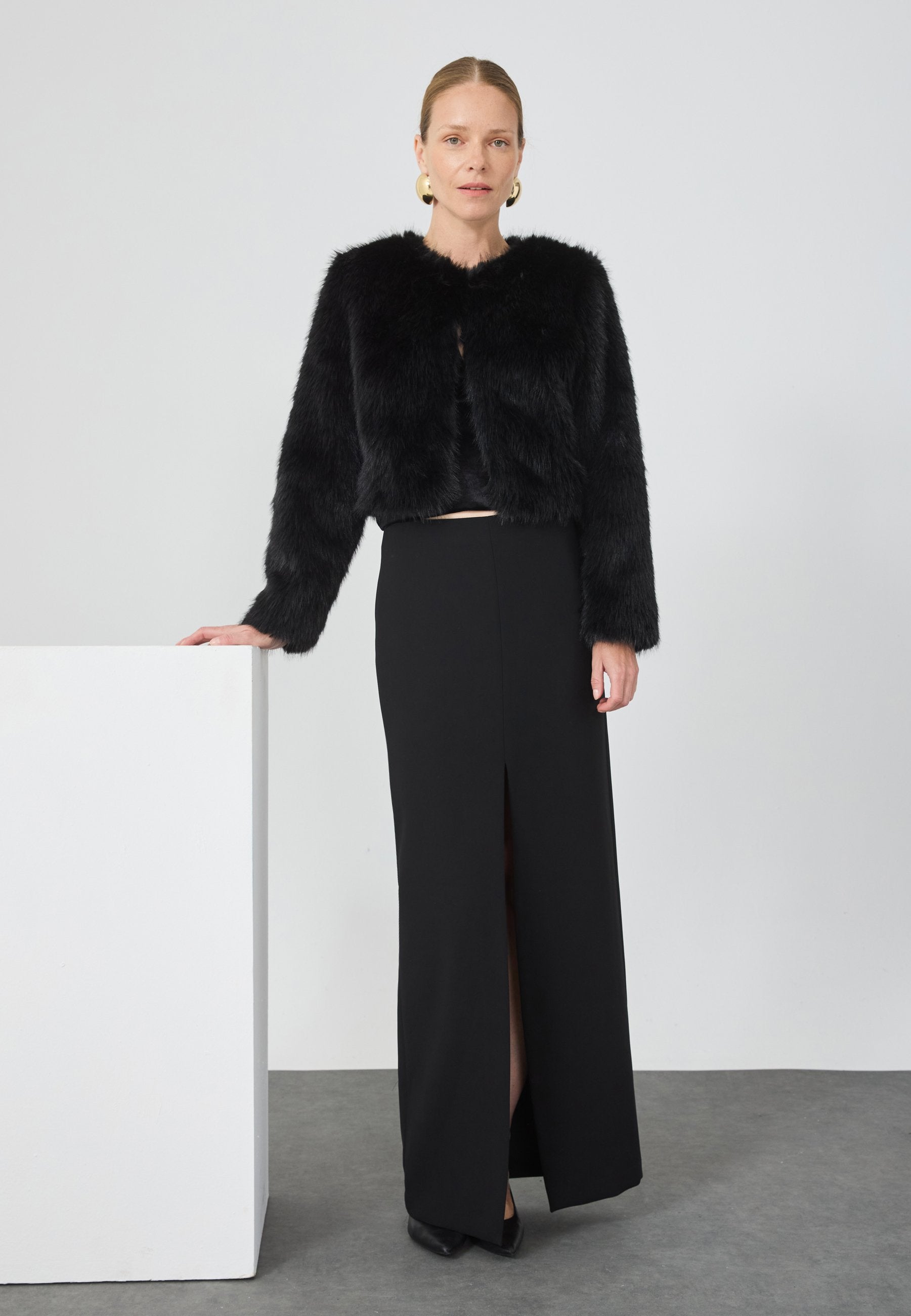 Anna Field CROPPED - Winter Jacket - Black