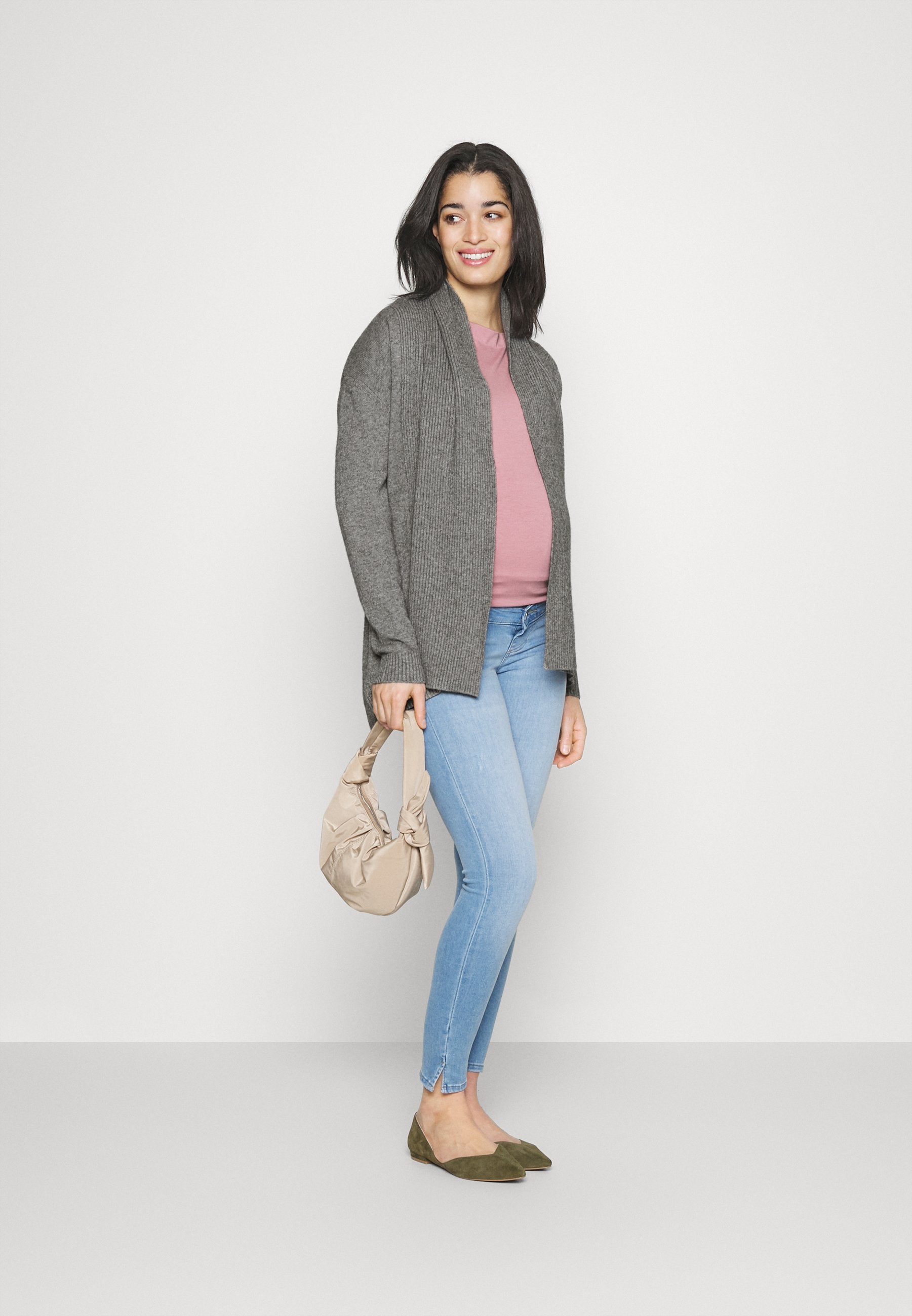  Cardigan - Mottled Grey