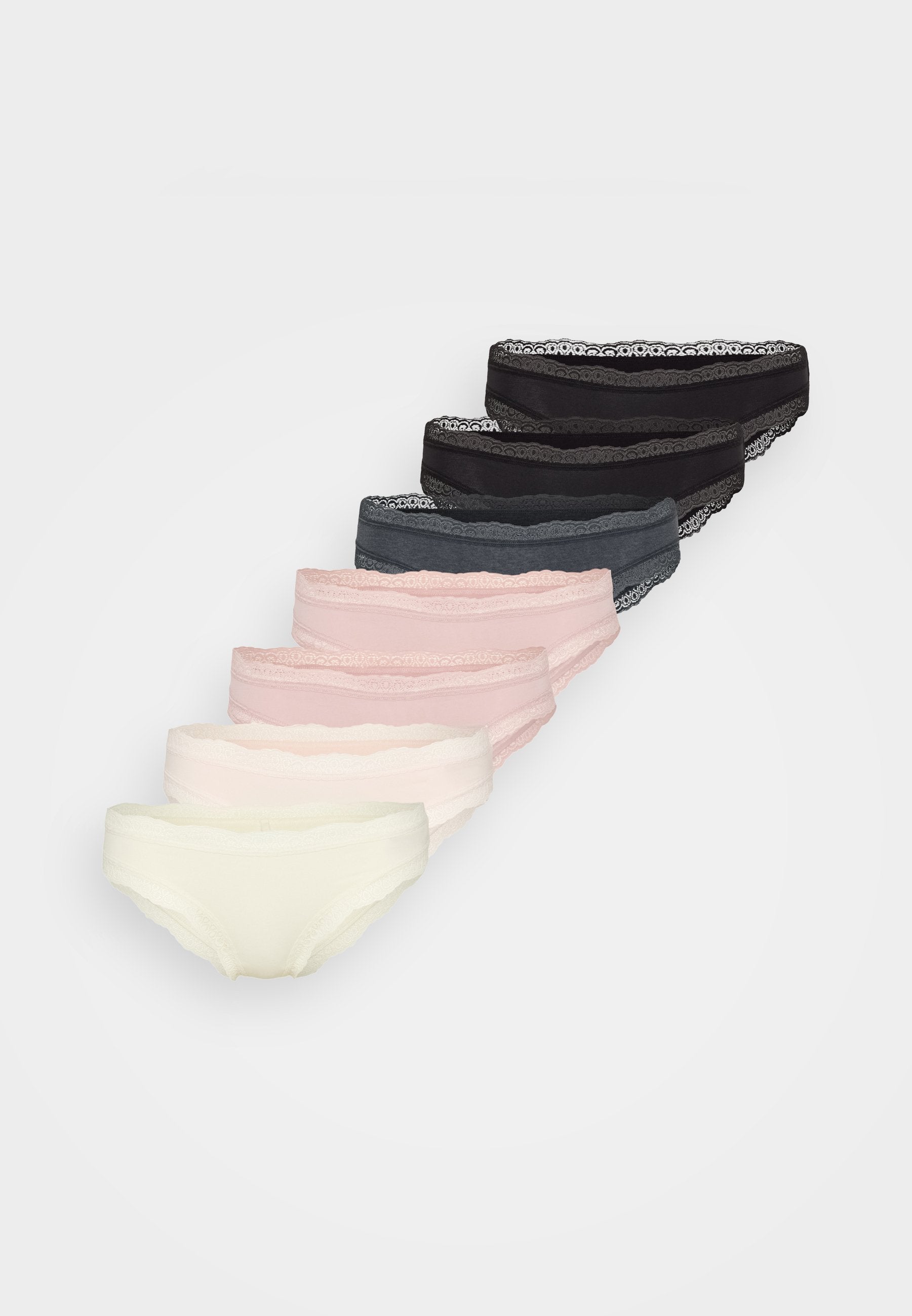 Anna Field 7 PACK - Briefs - Pink/black/off White
