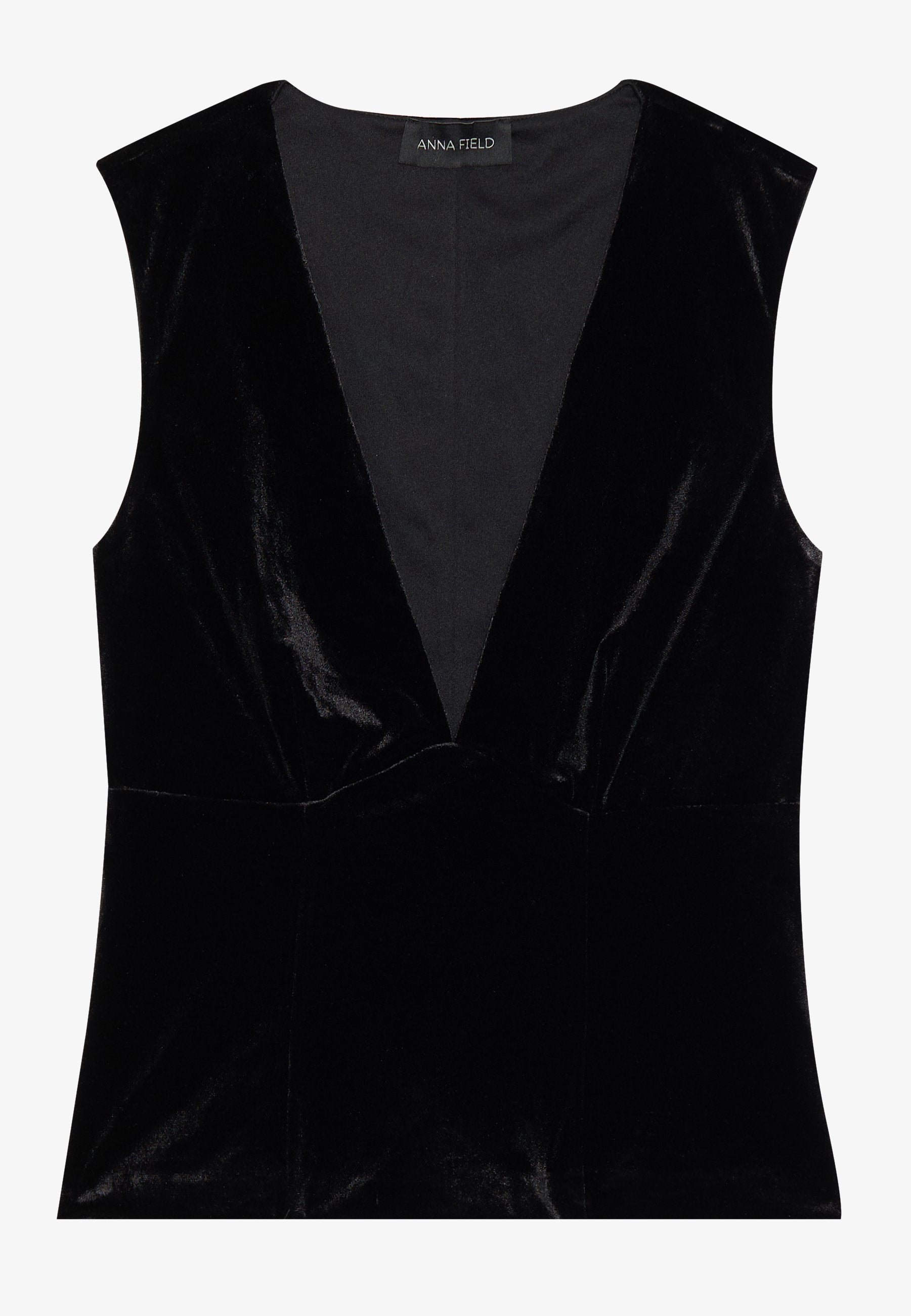 Anna Field BLACK VELVET TOP - Top - Black