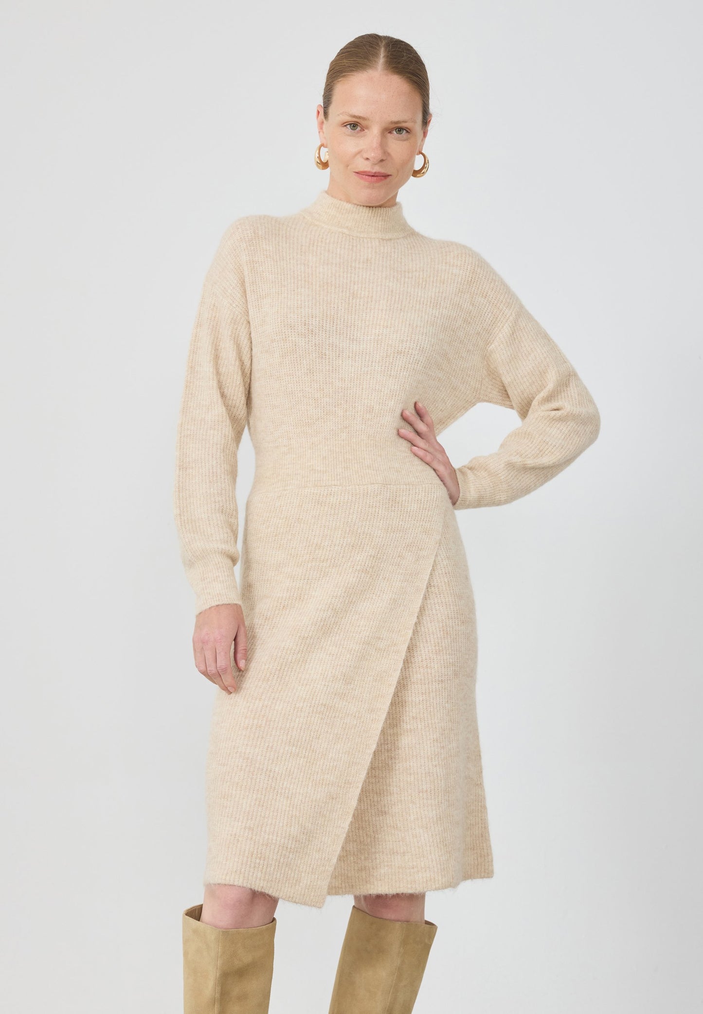 Anna Field Jumper Dress - Beige Melange