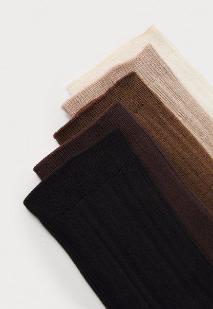 Anna Field 5 PACK - Socks - Dark Brown