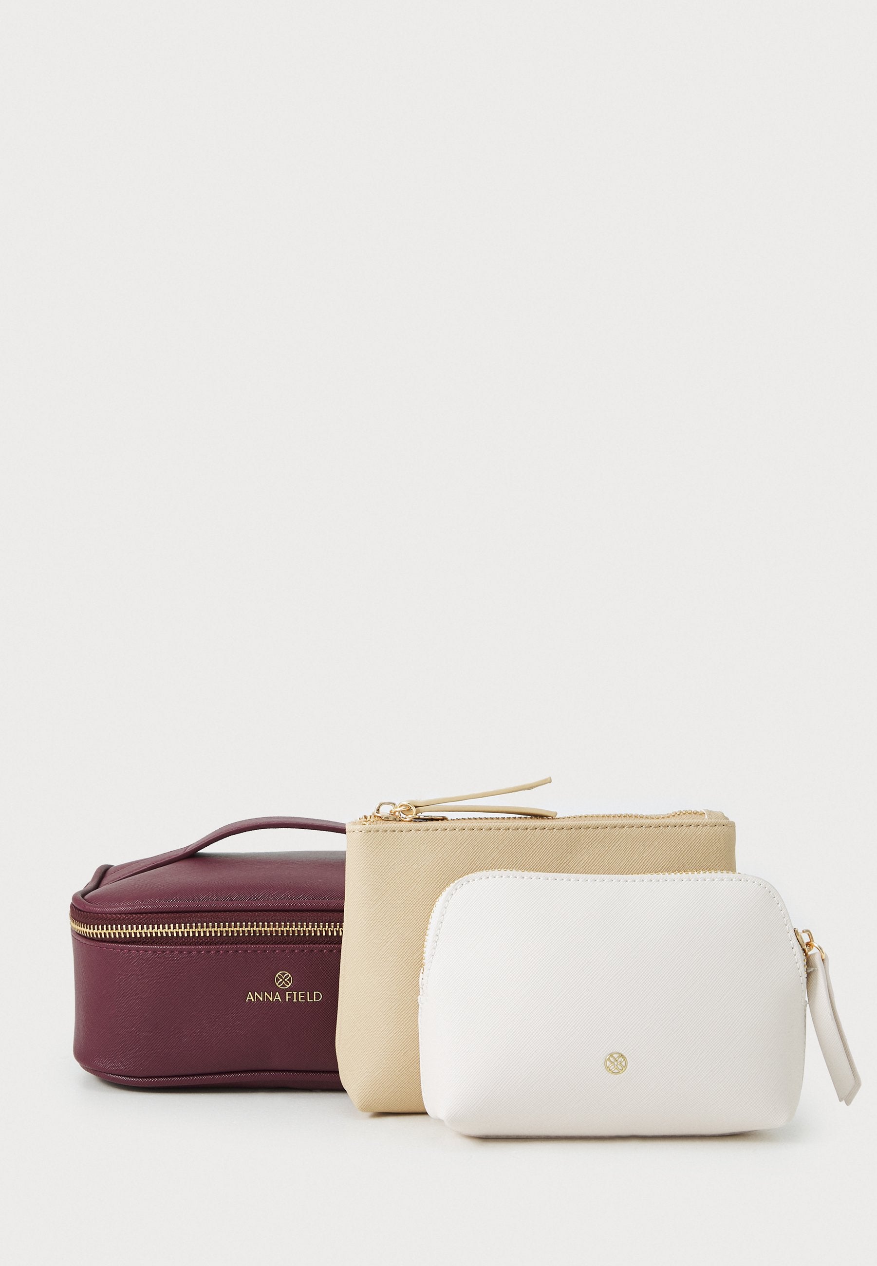 Anna Field SET - Wash Bag - Black/light Pink/off-white