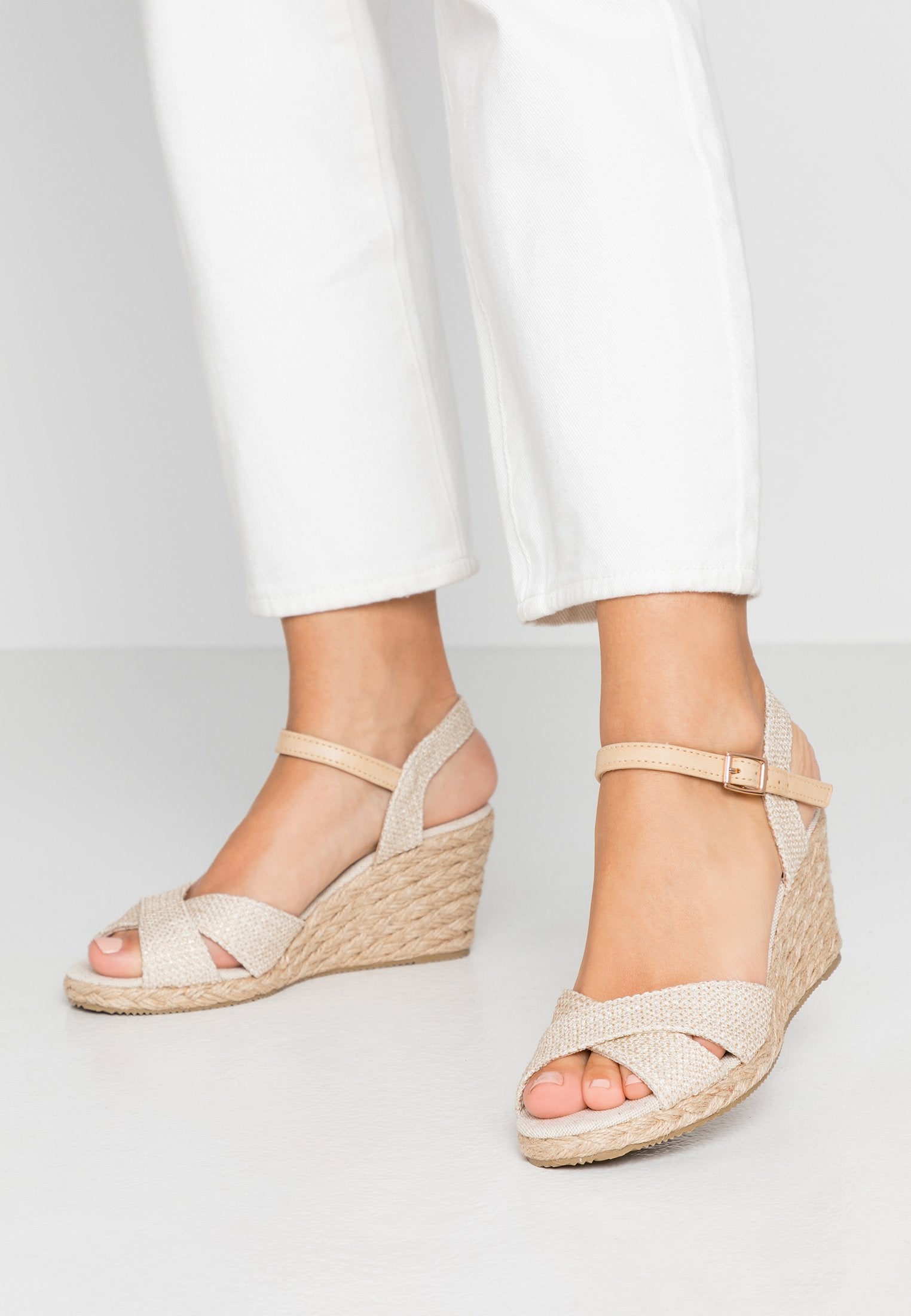 Anna Field Wedge Sandals - Beige