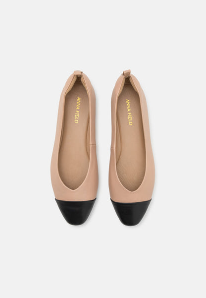 Anna Field LEATHER - Ballet Pumps - Beige
