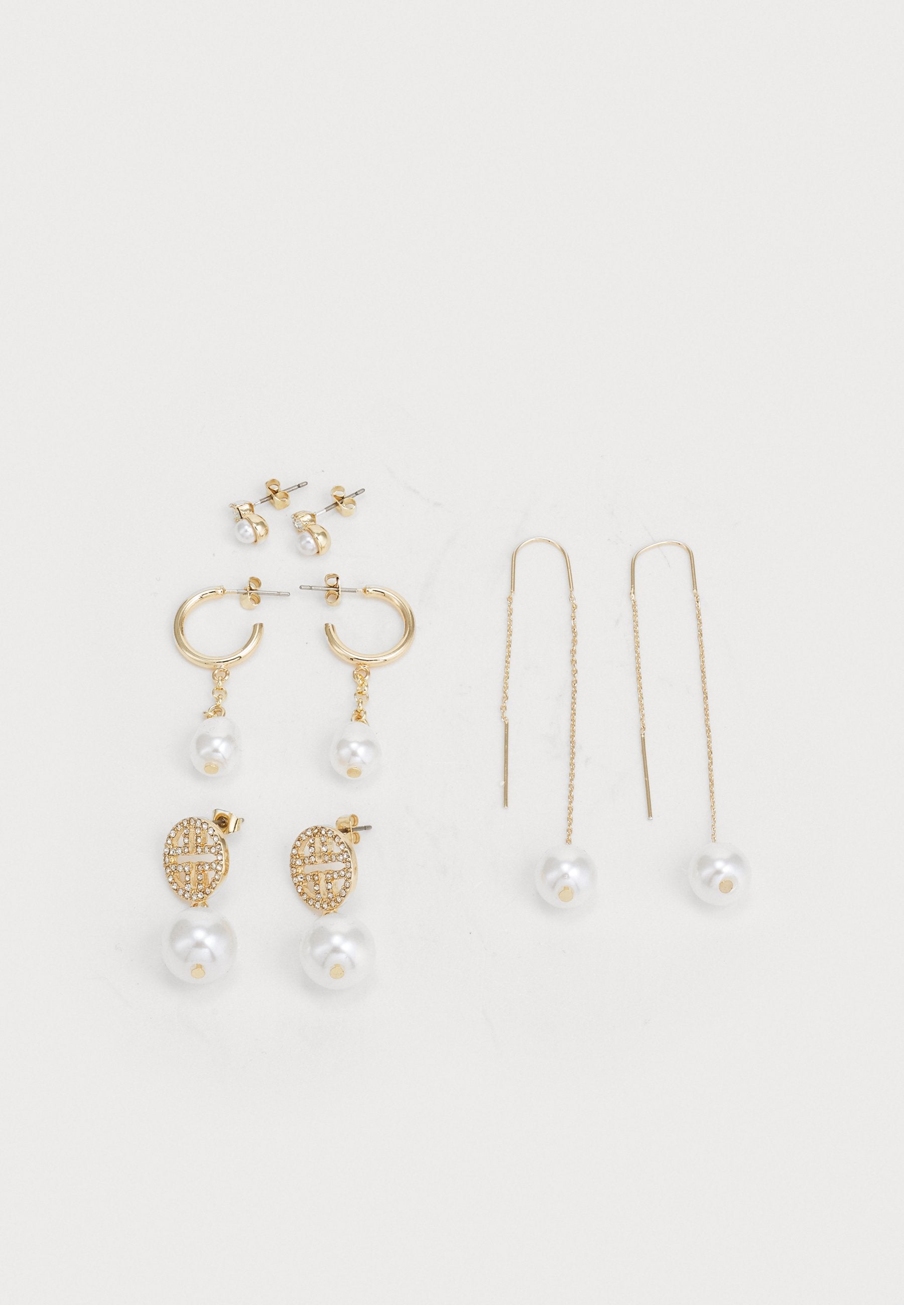 Anna Field 4 PACK - Earrings - Shiny Gold-coloured