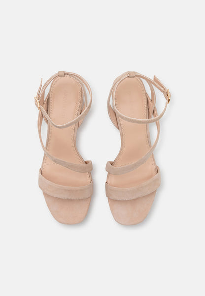  Leather- High Heeled Sandals - Light Pink
