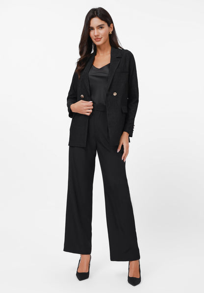 Anna Field TEXTURED CRINKLED - Blazer - Black