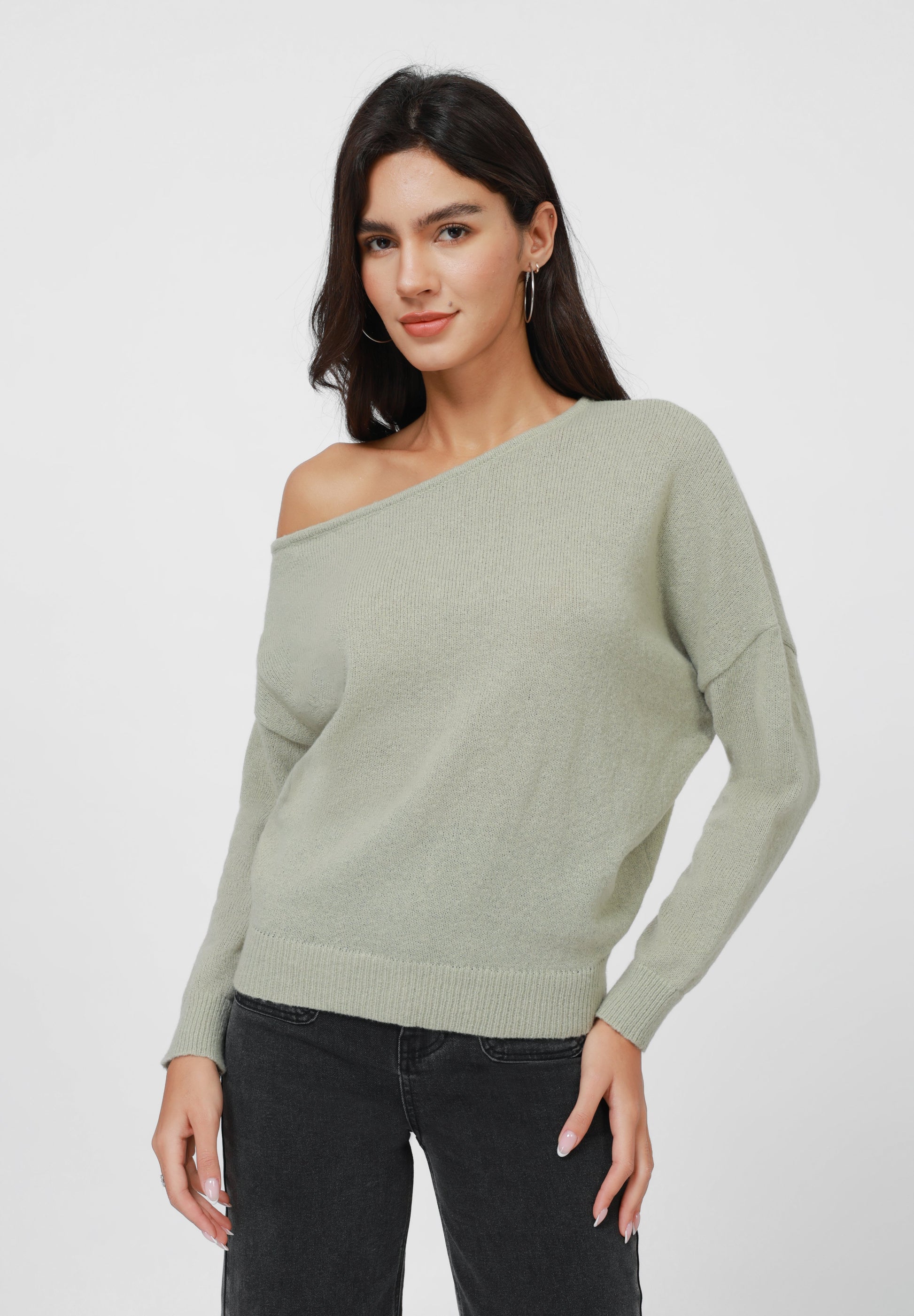 Anna Field Jumper - Sage