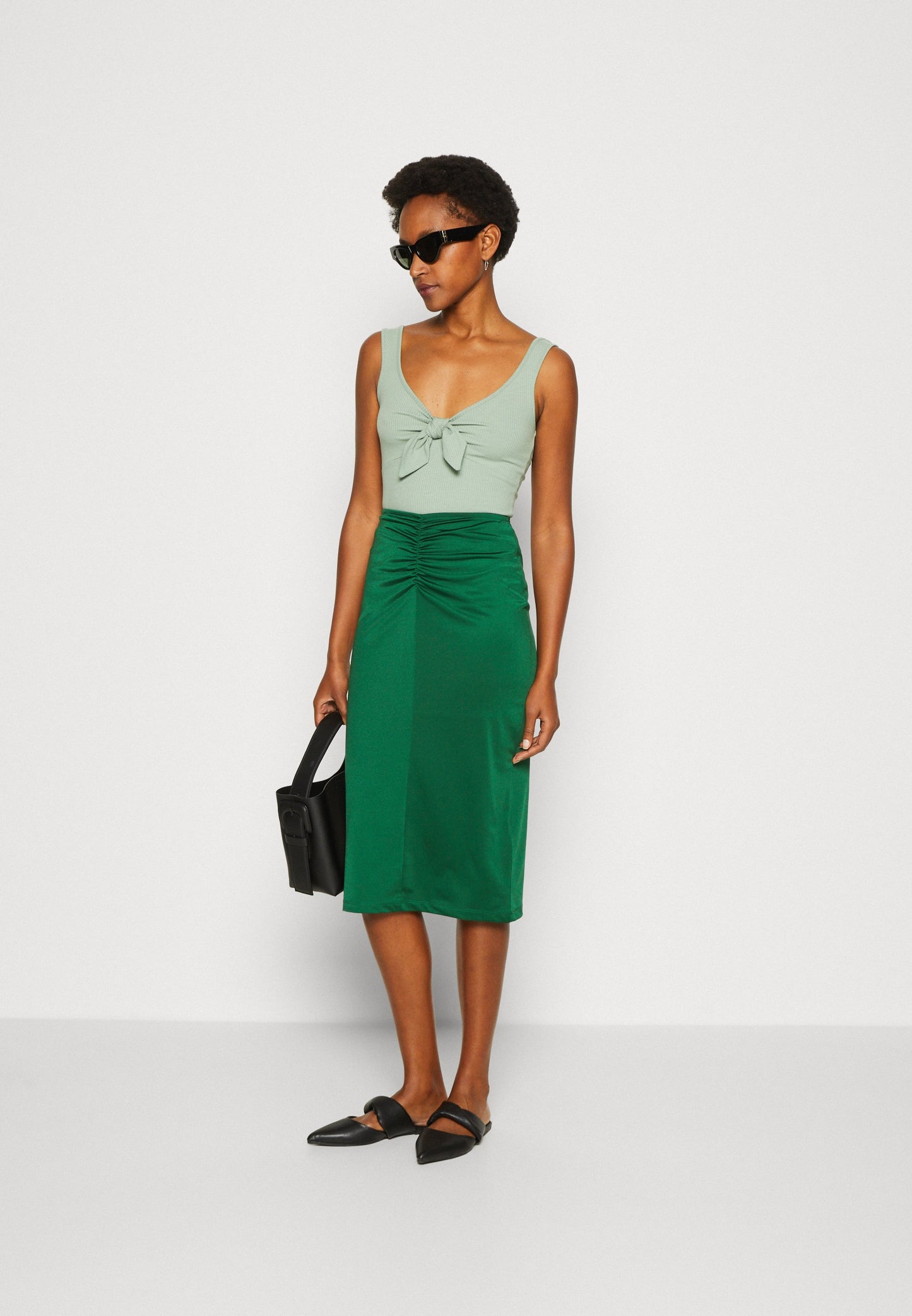 Anna Field Pencil Skirt - Dark Green