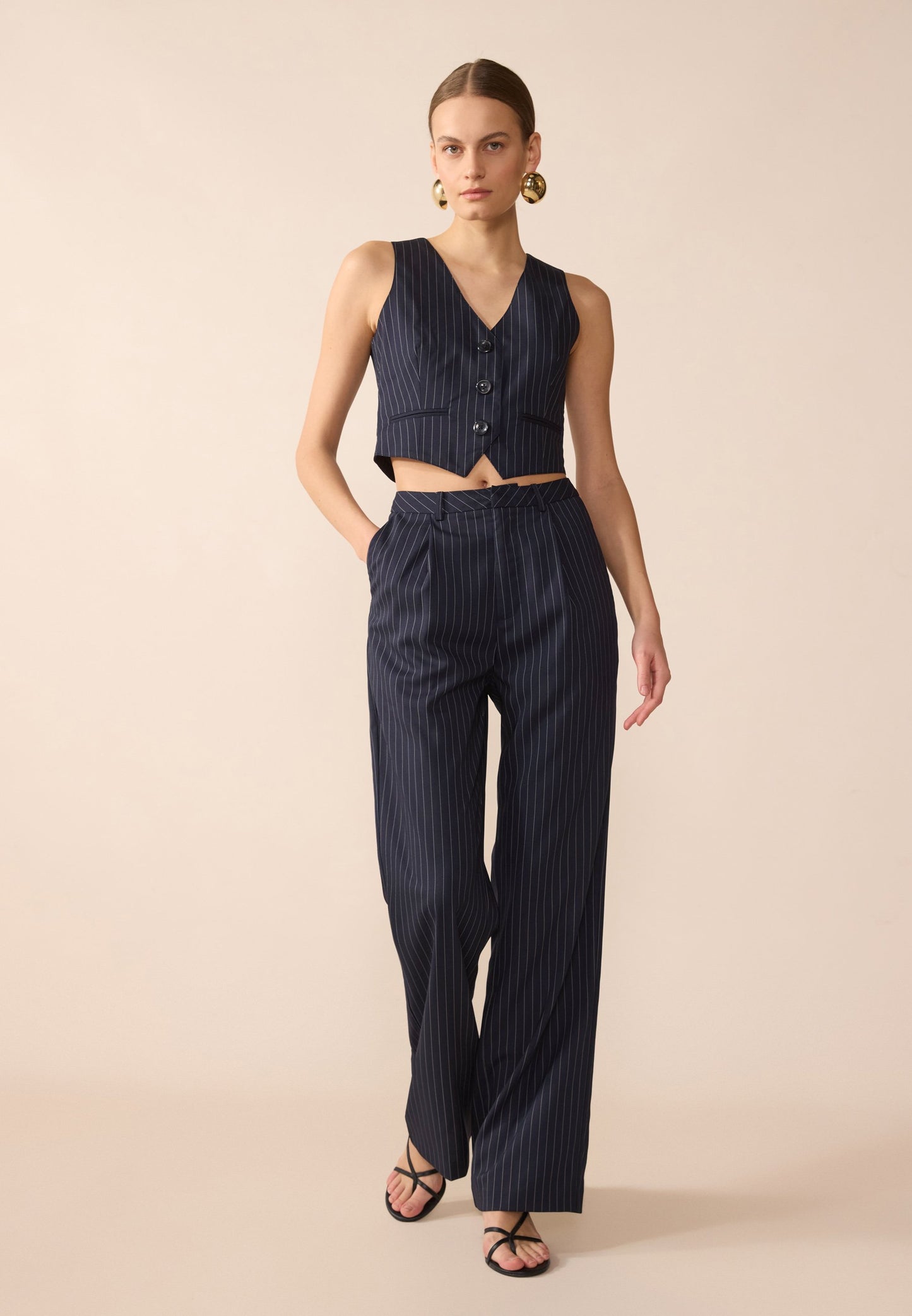 Anna Field Waistcoat - Dark Blue