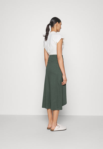 Anna Field Basic Wrap Over Midi Skirt- A-Line Skirt - Light Green