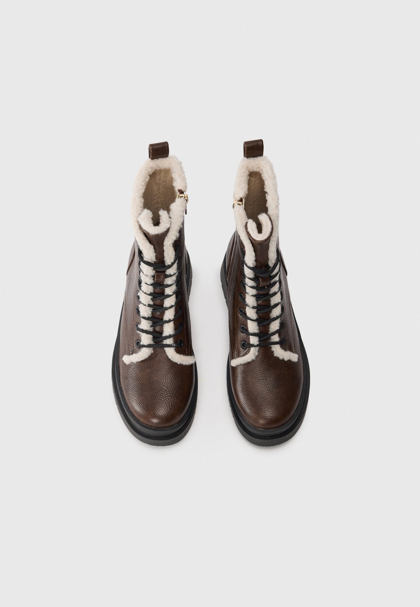  Lace-up Ankle Boots - Dark Brown