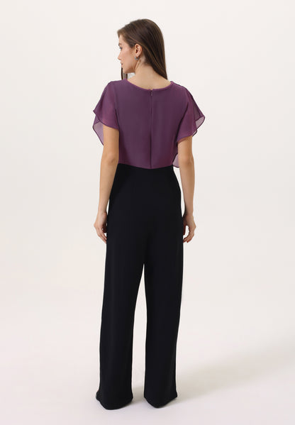 Anna Field Jumpsuit - Burgundy/black