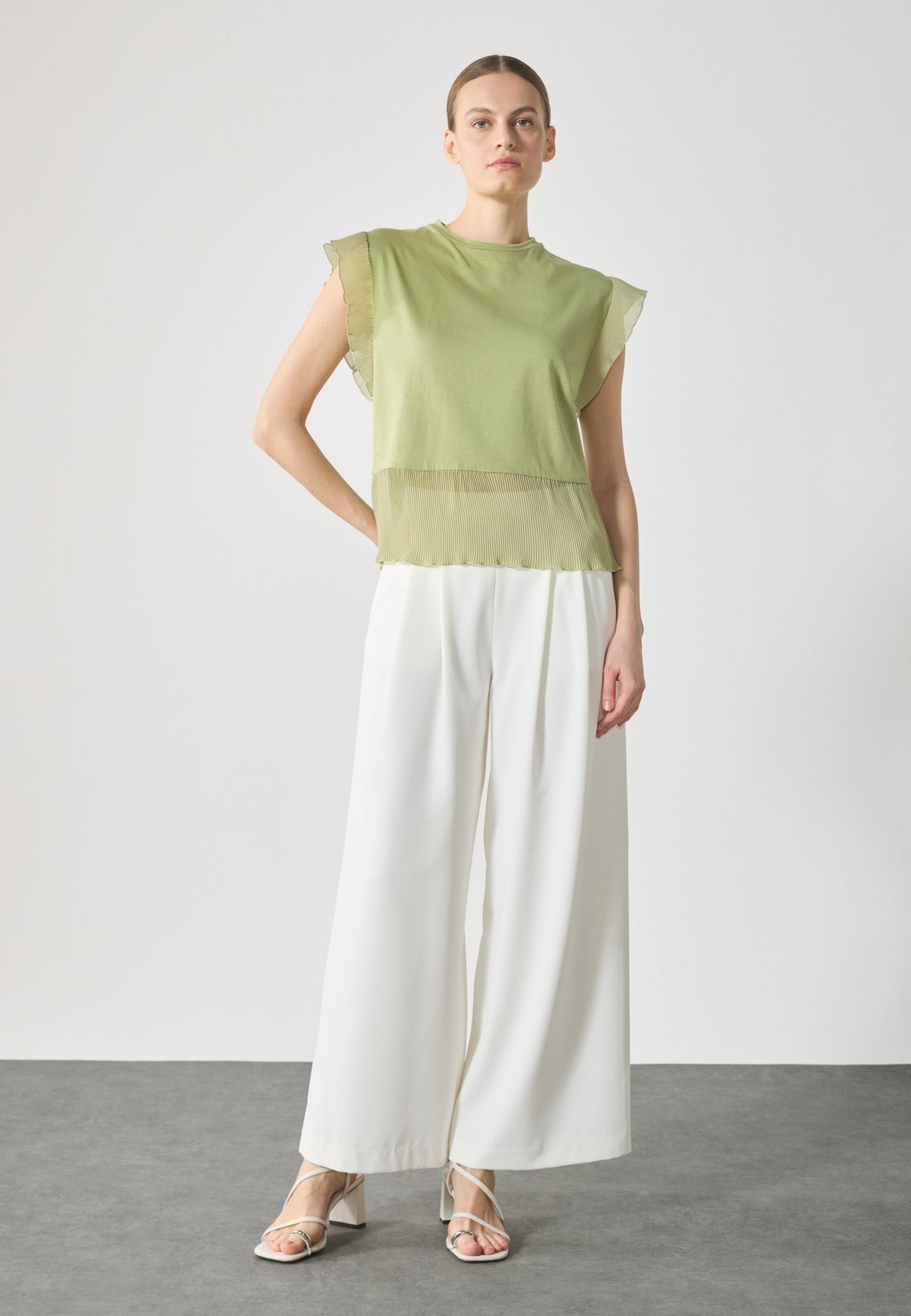 Anna Field Print T-shirt - Sage