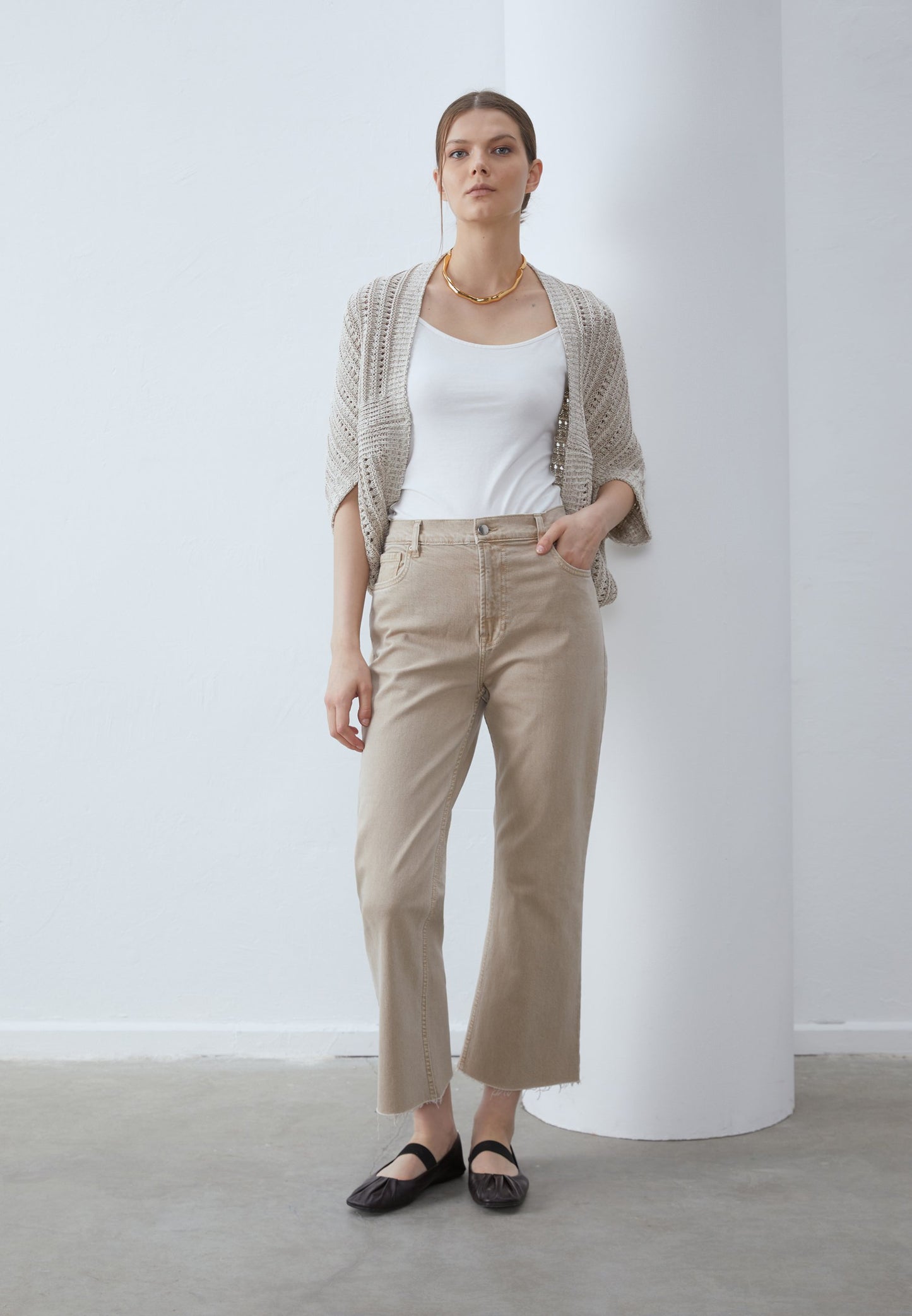 Anna Field Cardigan - Mottled Beige