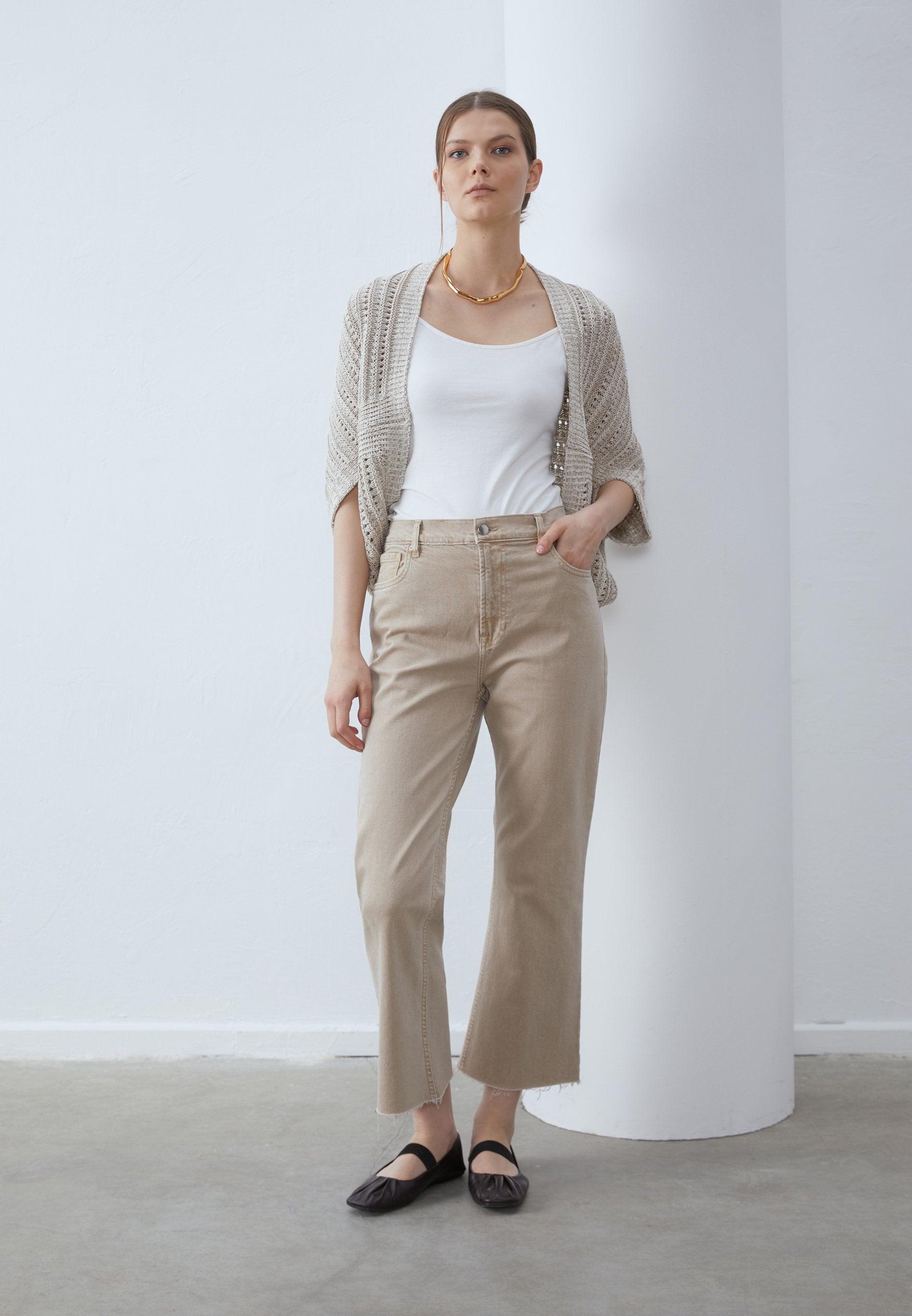 Anna Field Cardigan - Mottled Beige