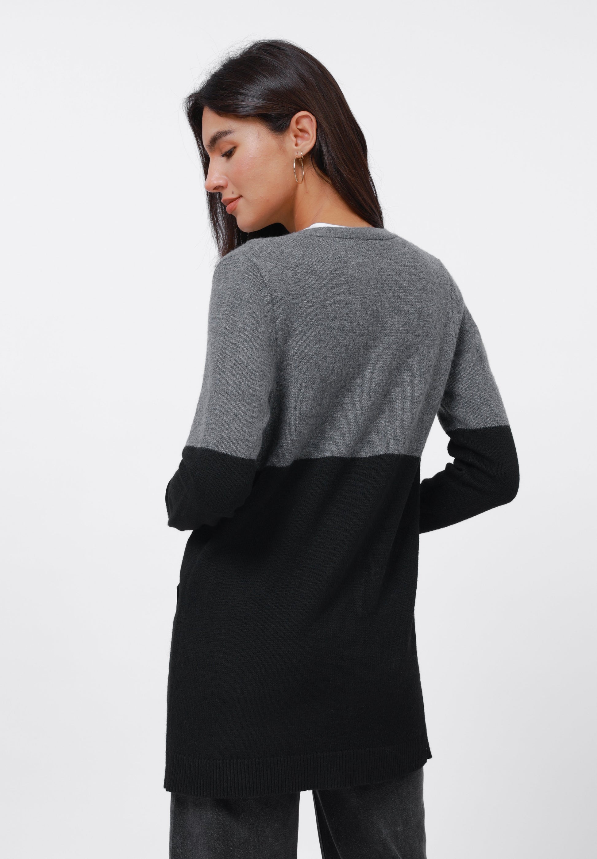 Anna Field Cardigan - Black/grey