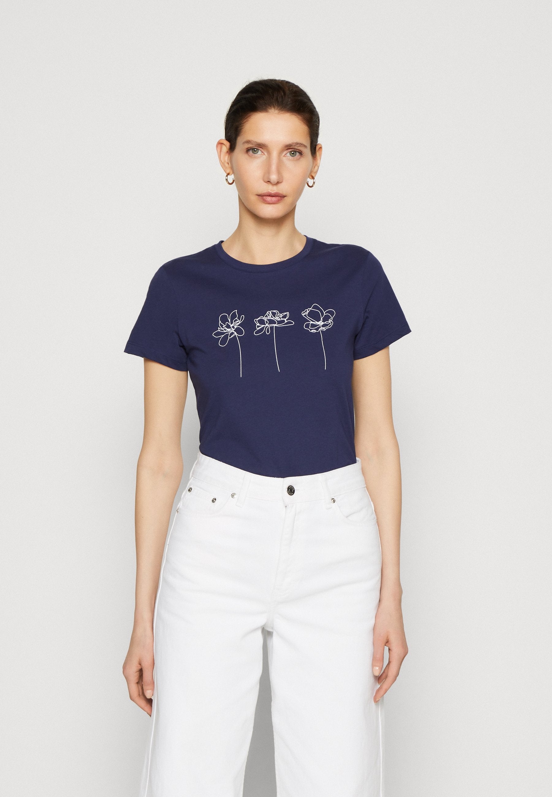 Anna Field Print T-Shirt - Dark Blue