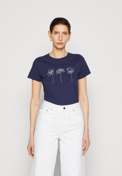 Anna Field Print T-Shirt - Dark Blue