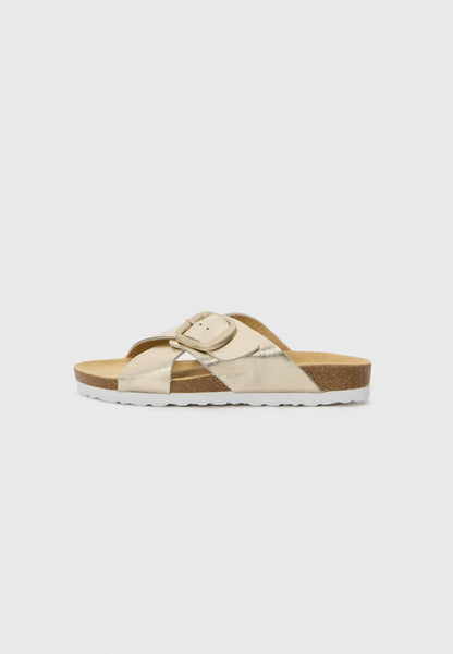  LEATHER - Mules - Gold-coloured