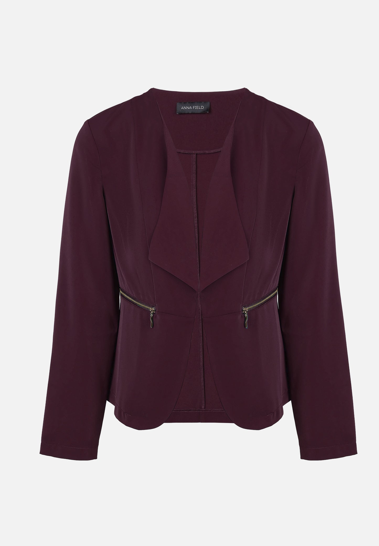 Anna Field Blazer - Burgandy