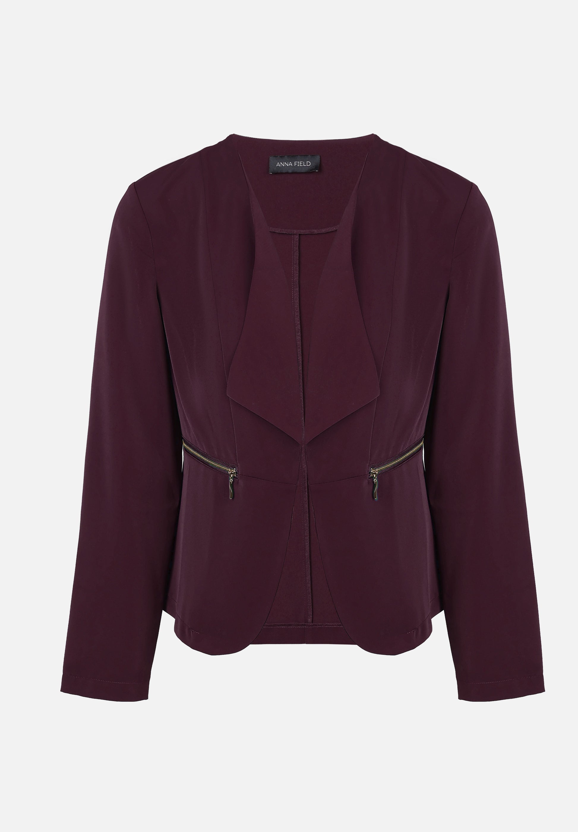 Anna Field Blazer - Burgandy