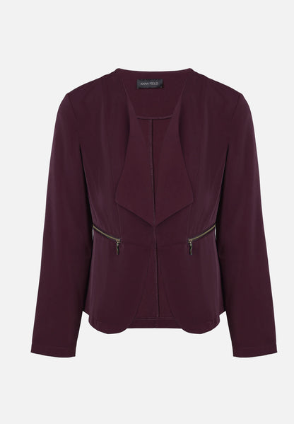 Anna Field Blazer - Burgandy