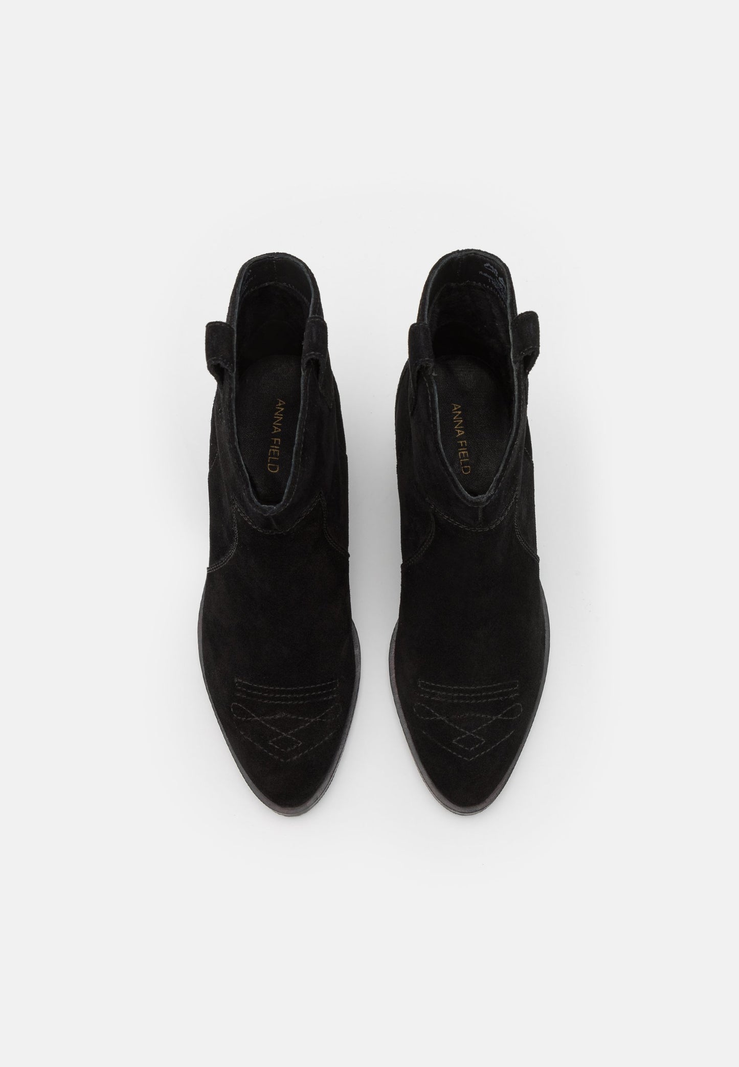 Anna Field Leather - Cowboy/Biker Ankle Boot - Black