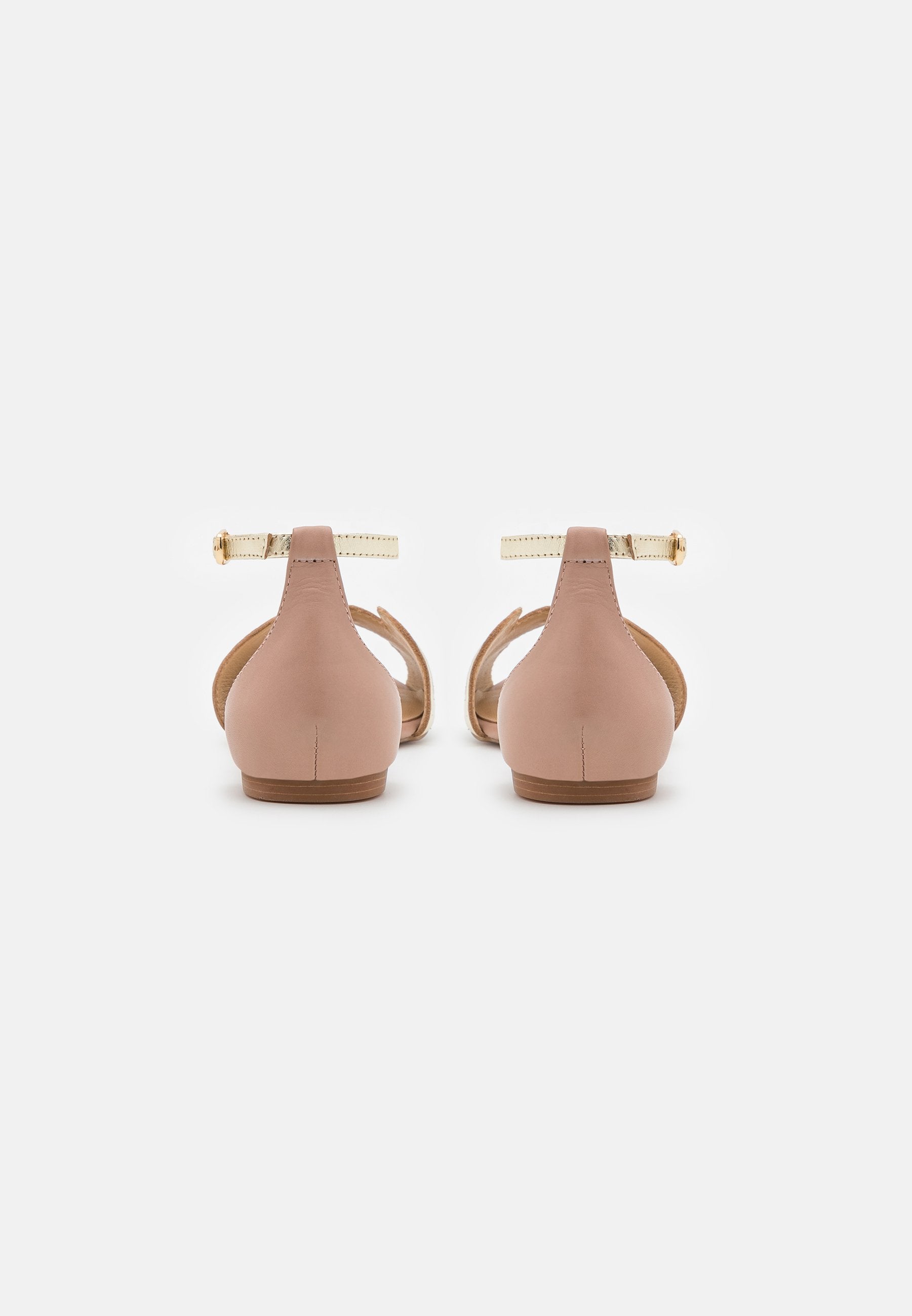 Anna Field Leather - Peeptoe Ballet Pumps - Light Pink