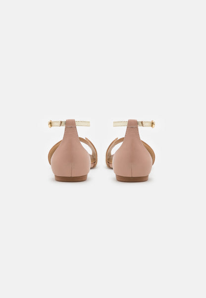 Anna Field Leather - Peeptoe Ballet Pumps - Light Pink