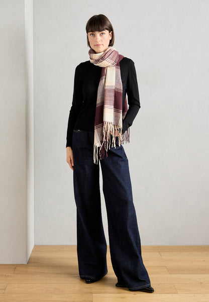 Anna Field Scarf - Wine Red/beige