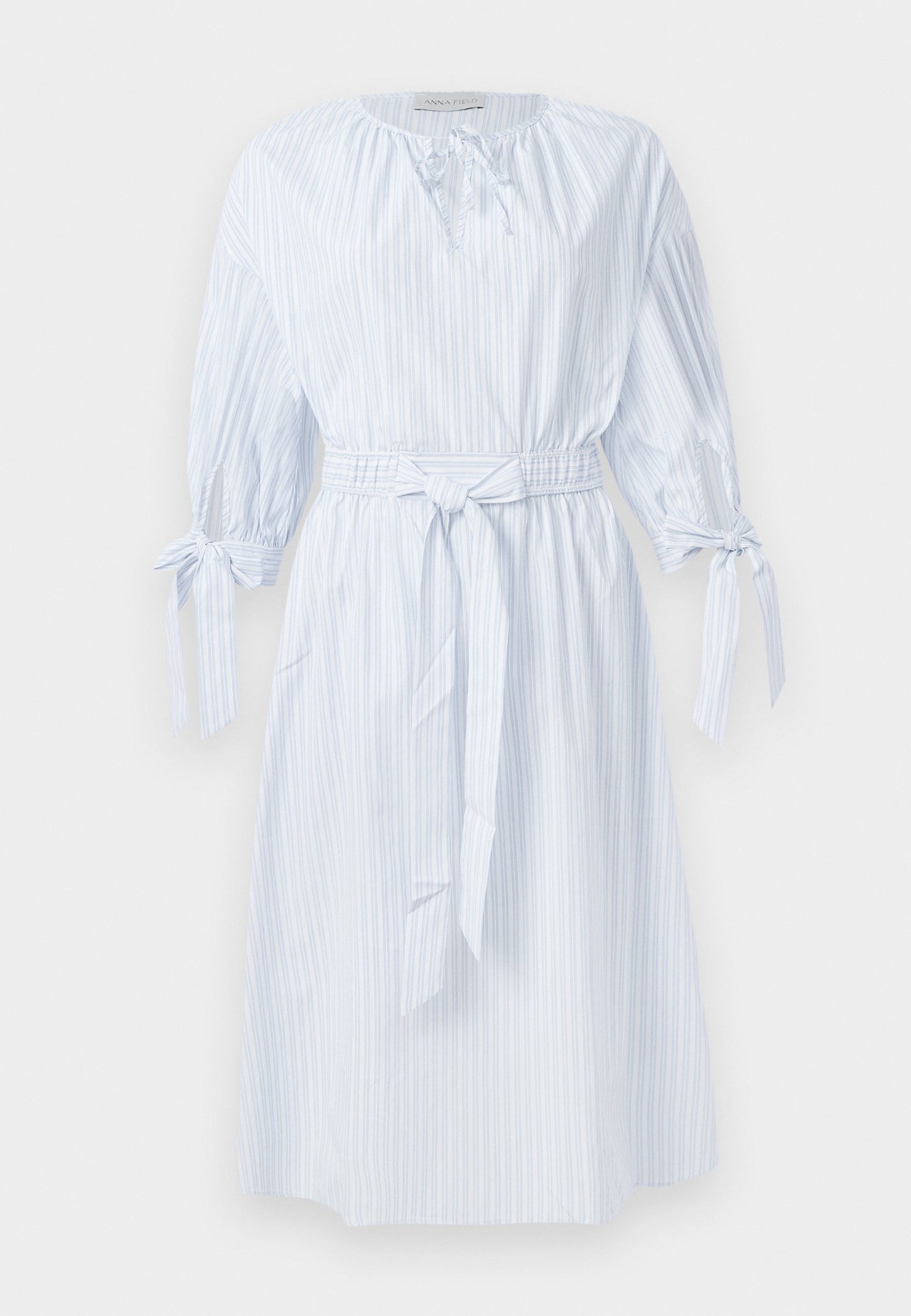 Anna Field BELTED SHIRT DRESS - Day Dress - White/blue
